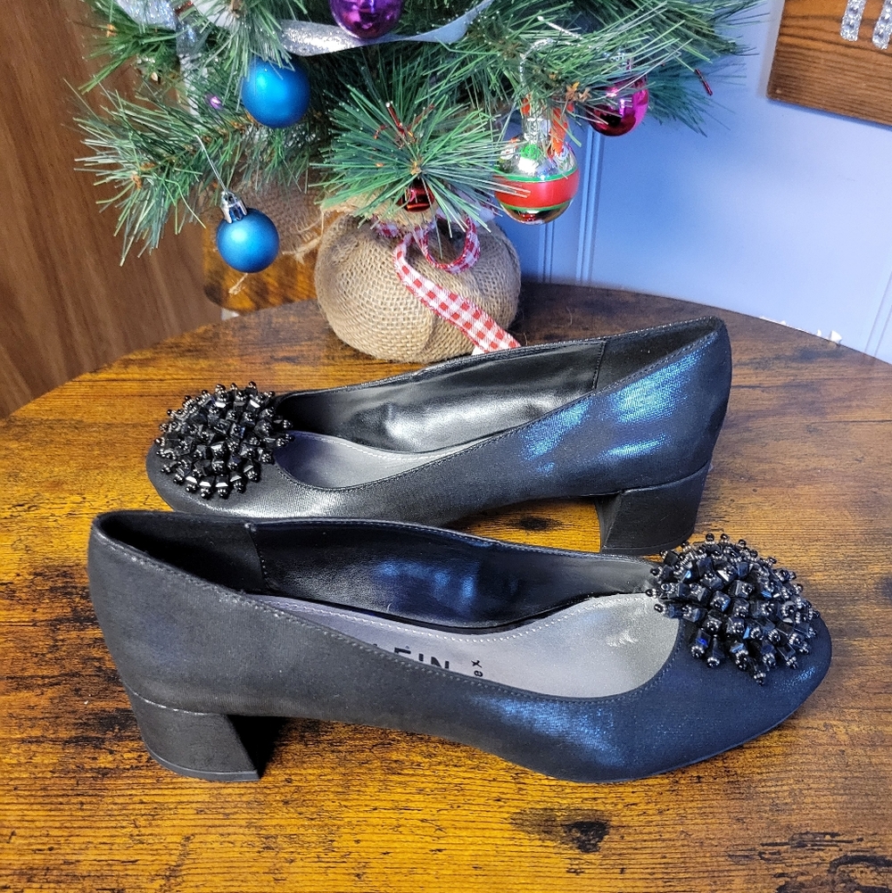 Anne Klein women iflex shoes 8 med beaded toe-black - Picture 2 of 14